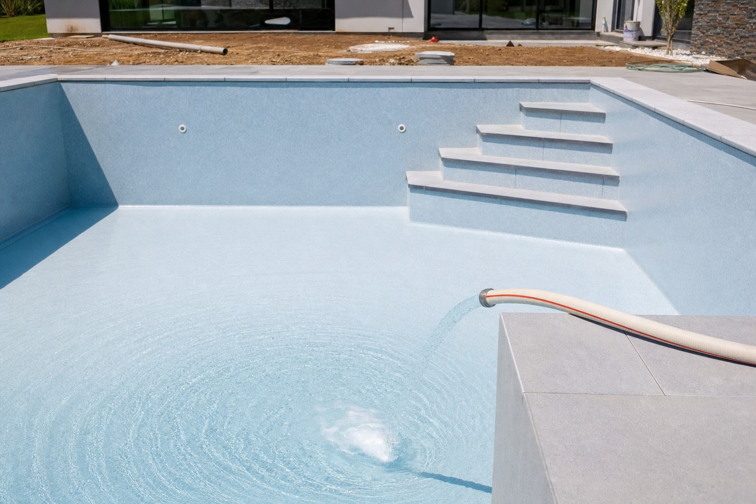 Primo riempimento e ripristino piscina in Versilia
